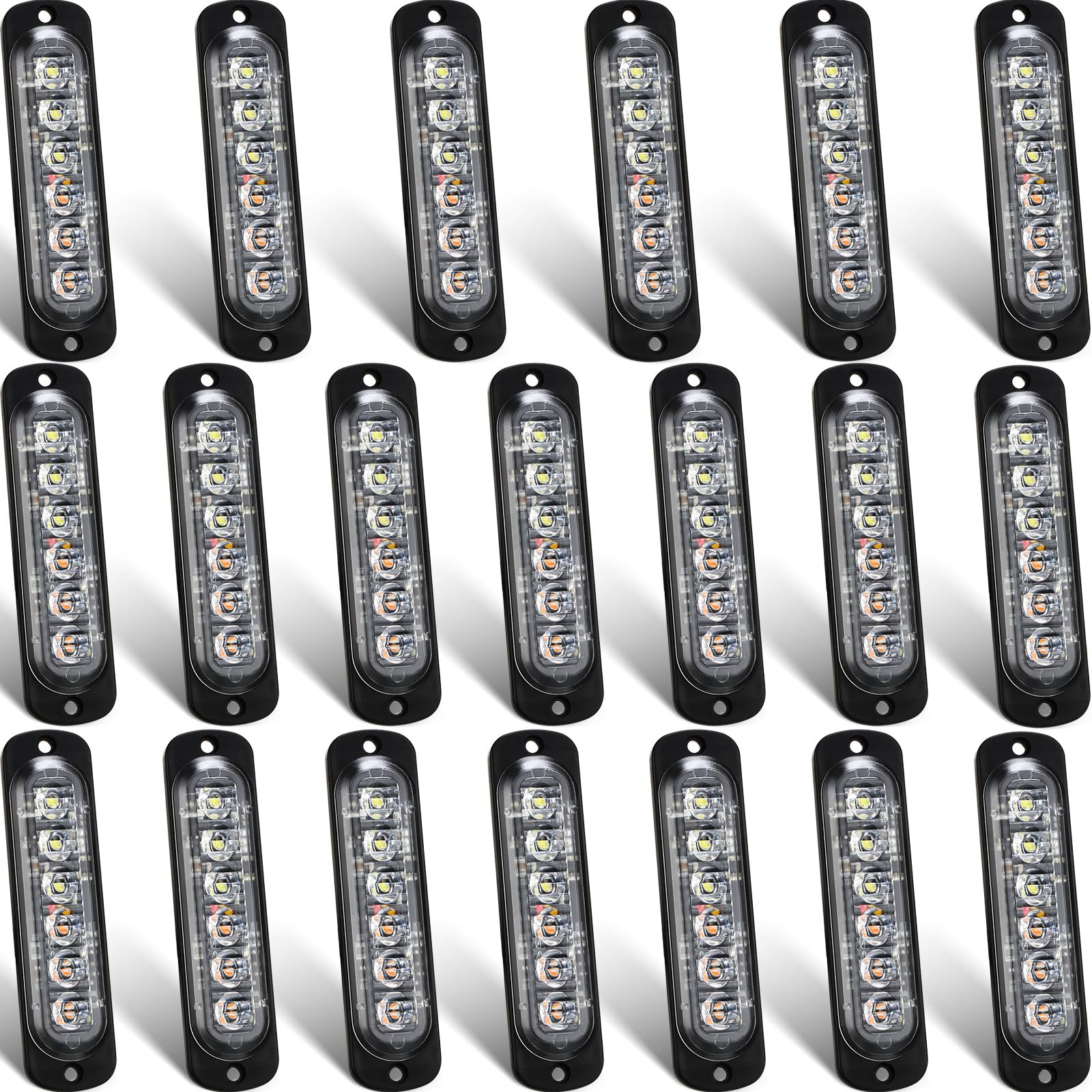 Tallew 20-pack LED emergency strobe lights in packaging showcase portable safety.