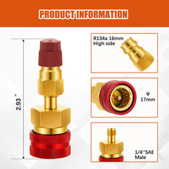 Tallew brass high-low side connector showcasing durable construction