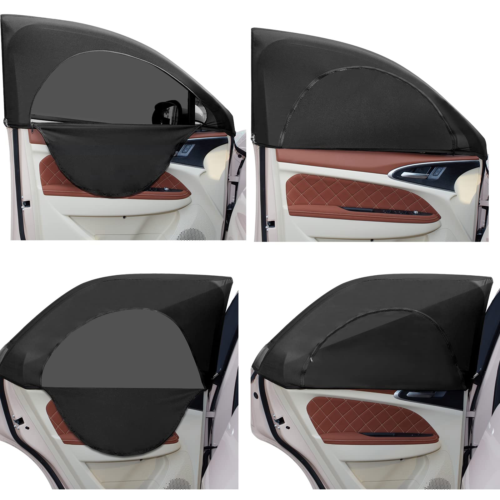 Tallew car window shade front screens provide sun protection while preserving outside visibility.