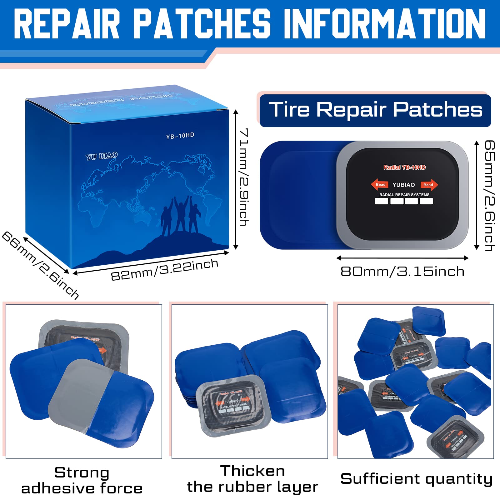 Tallew heavy-duty rubber patches offer high elasticity for durable repairs