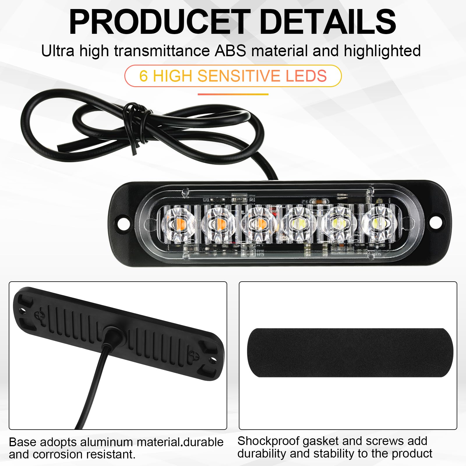 Tallew strobe lights mounted on a truck illustrate enhanced roadside warning.