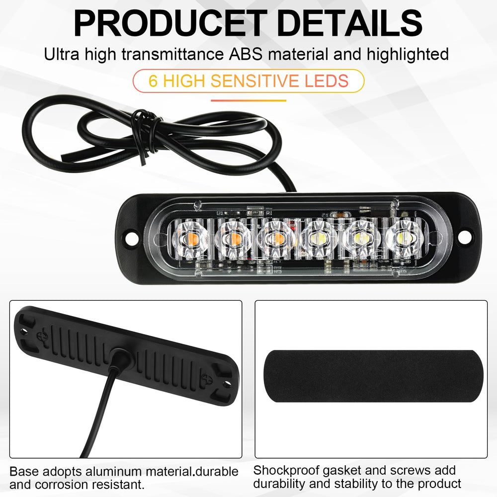 Tallew strobe lights mounted on a truck illustrate enhanced roadside warning.