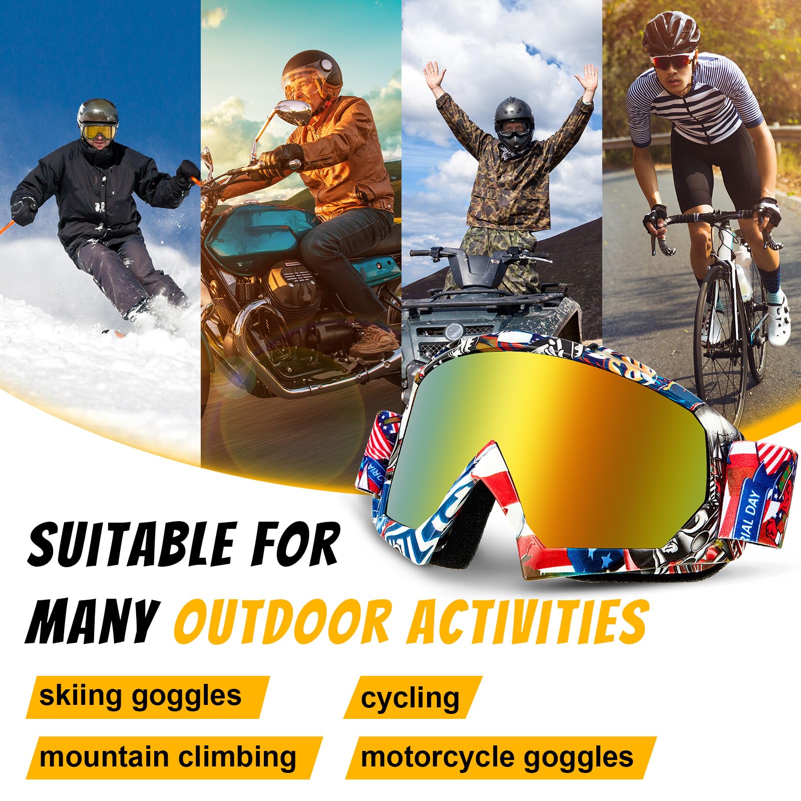 Tallew lightweight sport goggles designed for long wear.