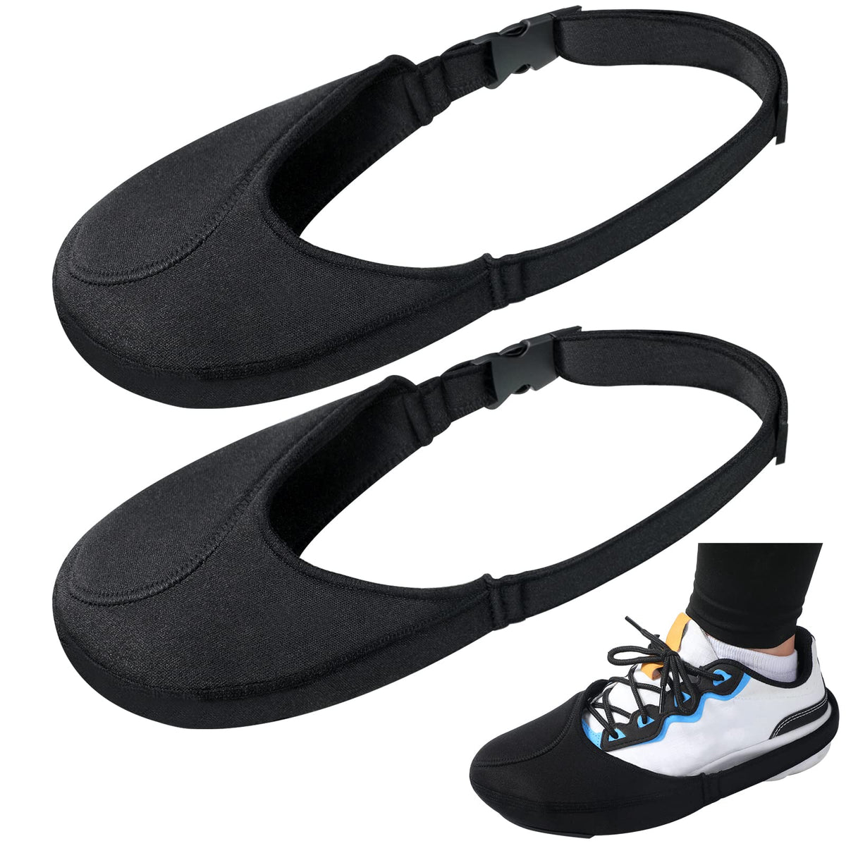 Tallew shifter cover in neoprene close-up offers durable riding shoe protection.