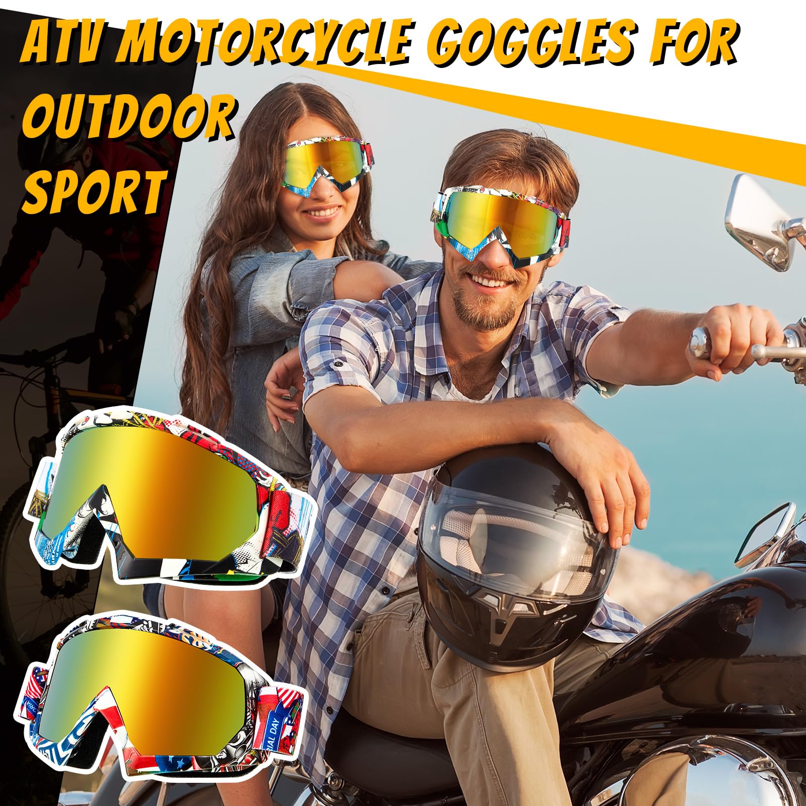 Tallew goggles suitable for outdoor sports like skiing and cycling.