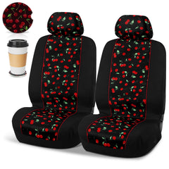 Tallew cherry front seat covers set enhances interior style and protection.