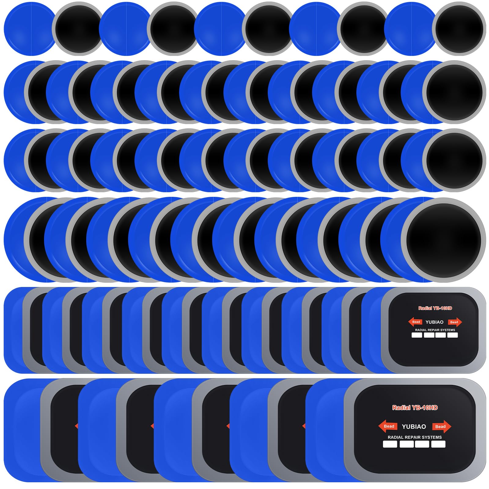 Tallew Tire Patch Kit with 100 patches ready for quick roadside fixes.