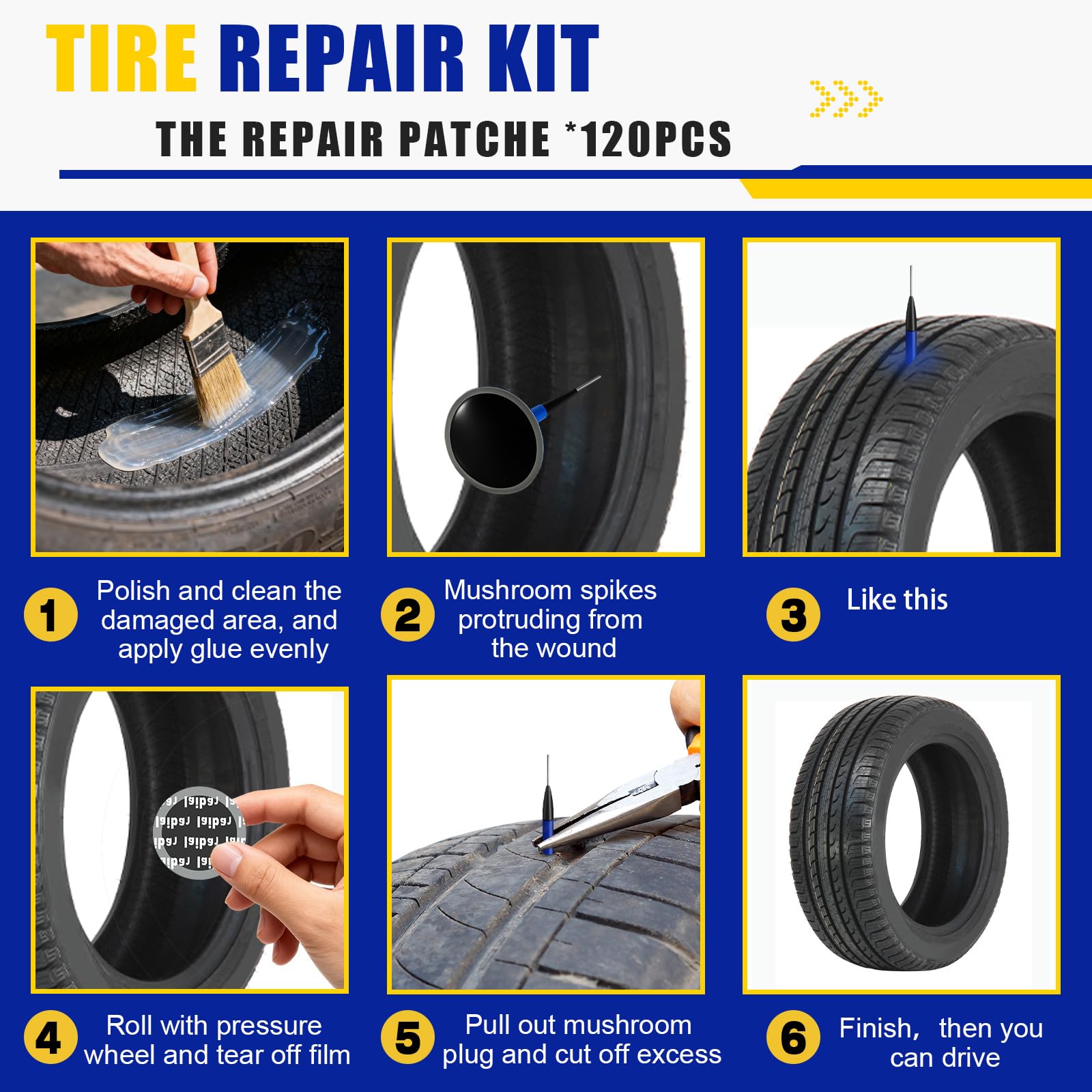 Tallew durable rubber patches illustrating wear resistance and elasticity