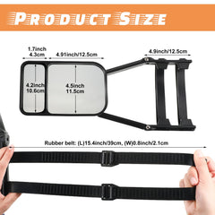 Tallew bigger flat mirror offers a wide, clear rear view.