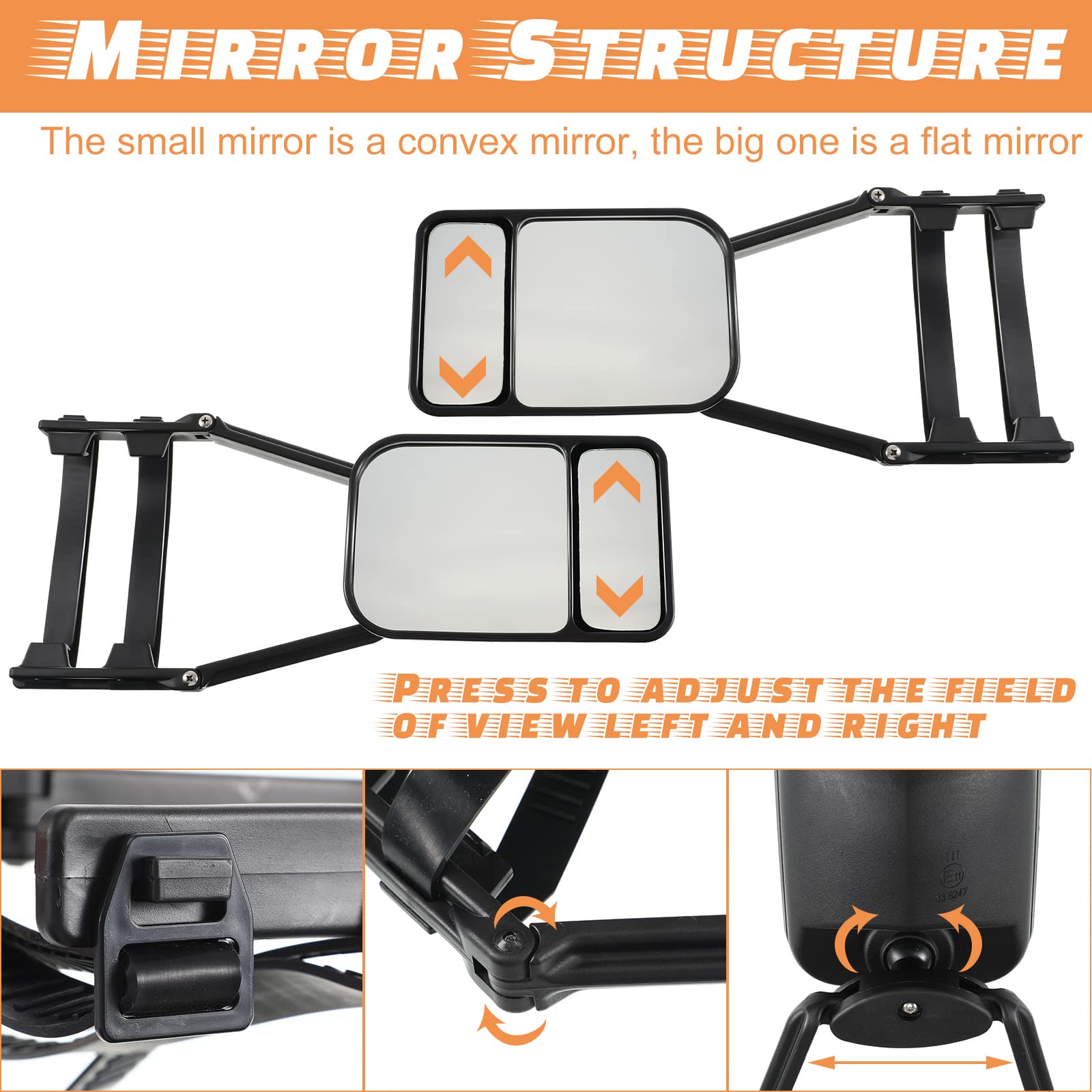 Tallew smaller convex mirror expands peripheral awareness for safer lane changes.