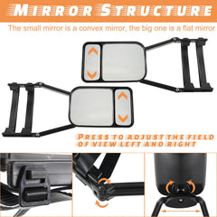 Tallew smaller convex mirror expands peripheral awareness for safer lane changes.
