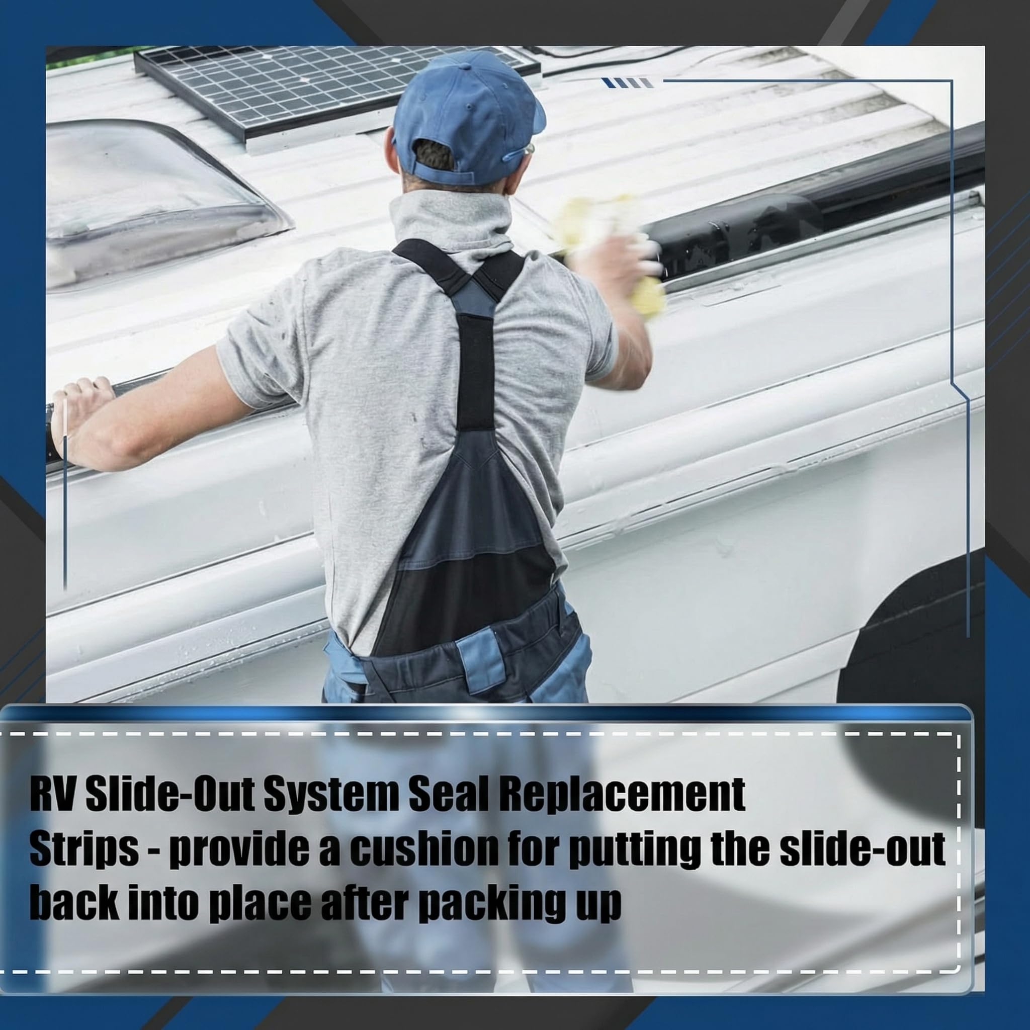 Tallew transition seam finishing provides a neat RV exterior finish