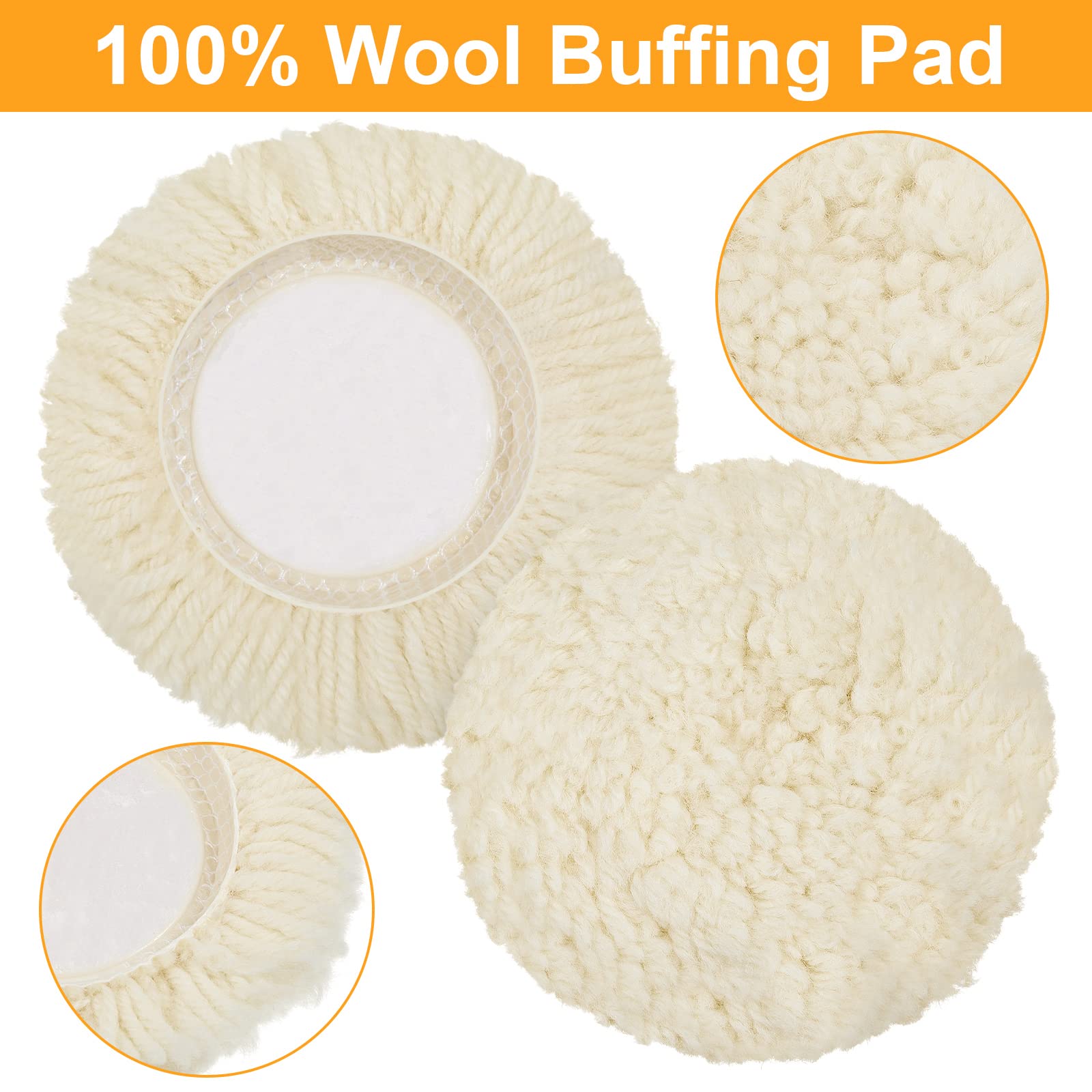 Tallew 3-inch pad used for orange peel and fine finishing