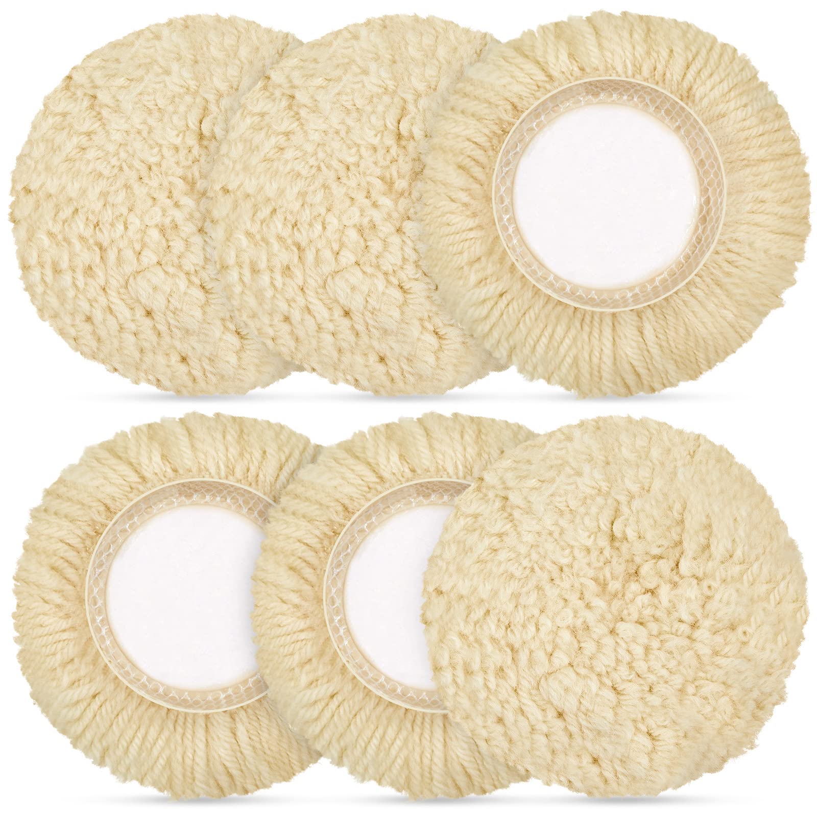 Tallew 3-inch wool polishing pad on drill aids smooth car finish