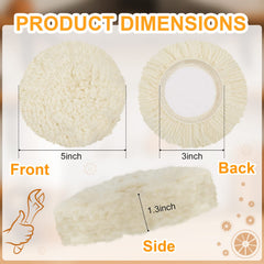 Tallew 3-inch wool pad close-up shows soft wool for gentle polishing
