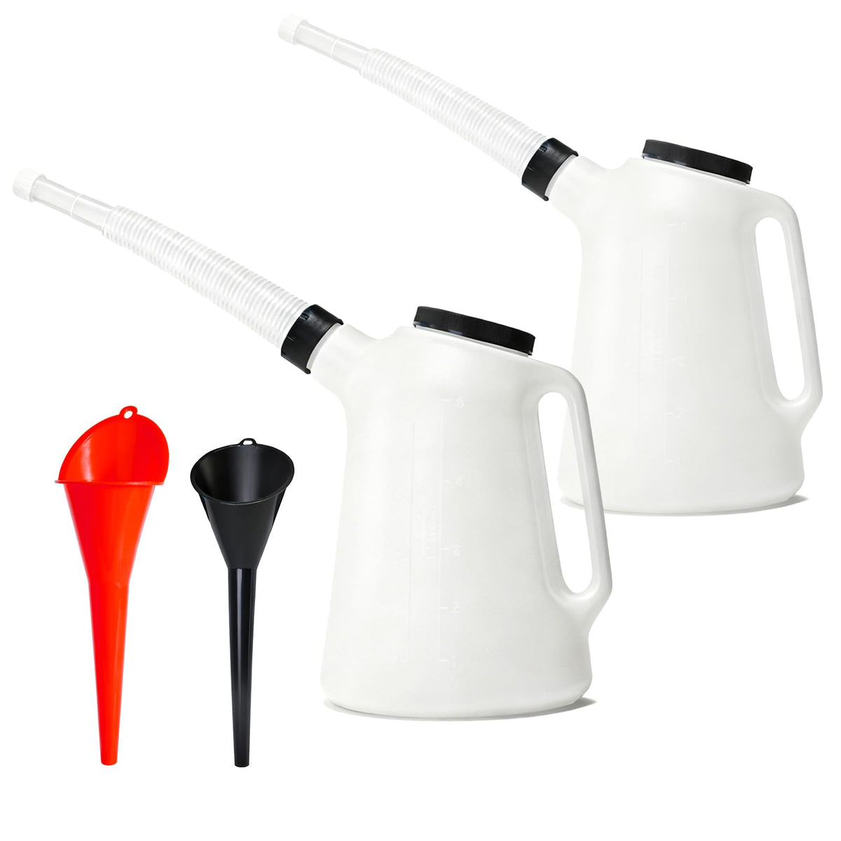 Taluokong 5-quart oil jug with spout for clean, spill-free transfers.