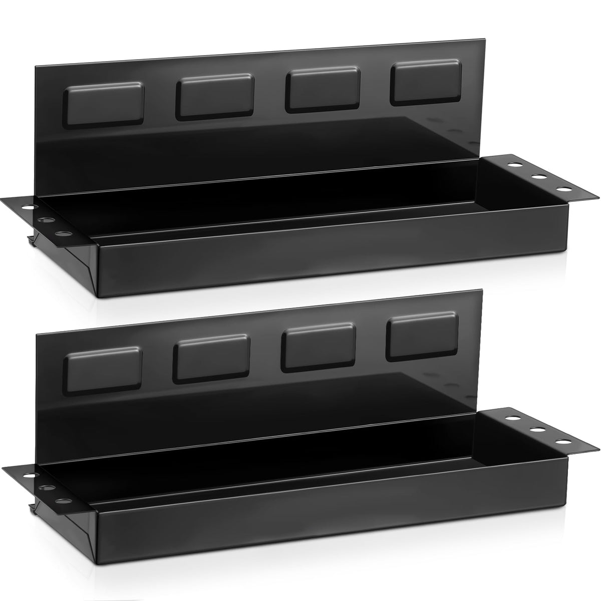 Tandefio 2-piece 12-inch magnetic tool box tray keeps screwdrivers neatly organized.