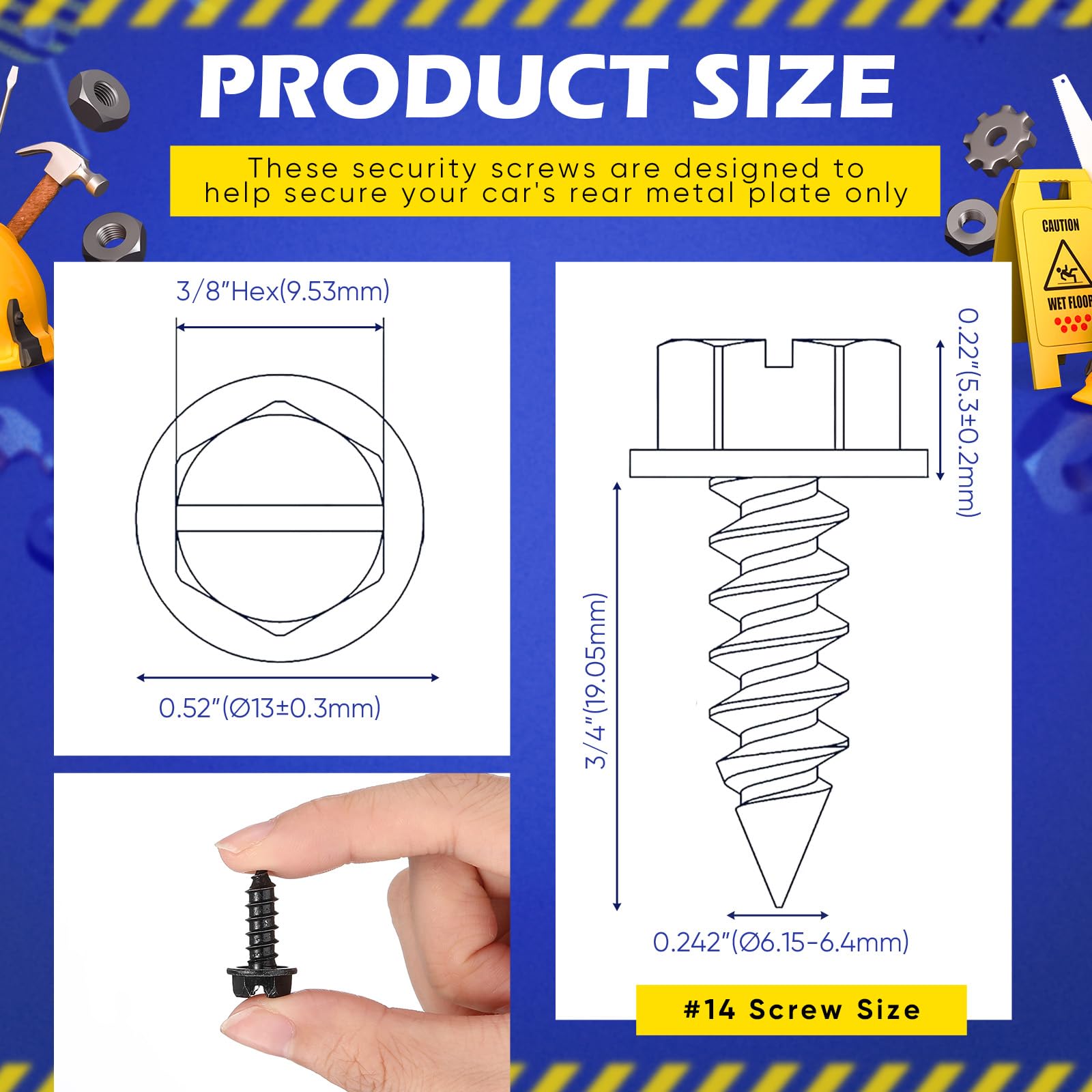 Tandefio black carbon steel screws close-up showing durability