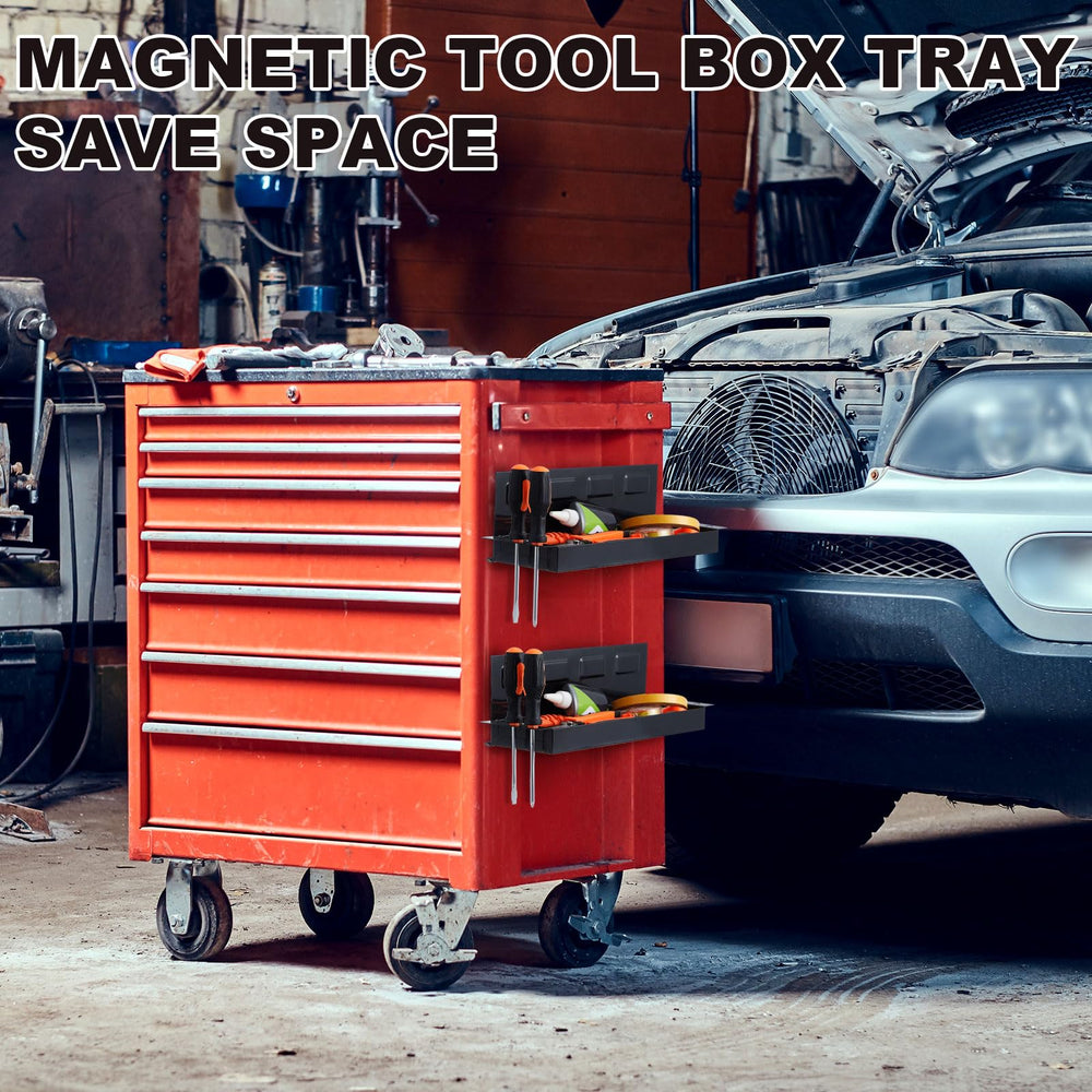 Tandefio quick-install organizer attaches to ferrous metal surfaces for clutter-free spaces.