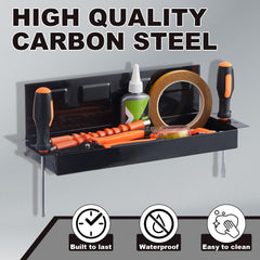 Tandefio magnetic can holder supports spray cans for easy reach.