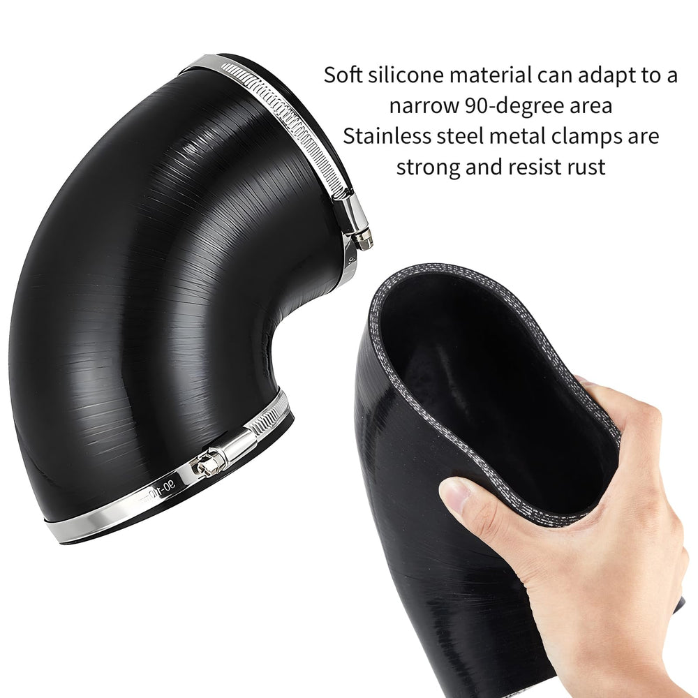 Tandefio silicone intake pipe elbow enables leak-free connections.