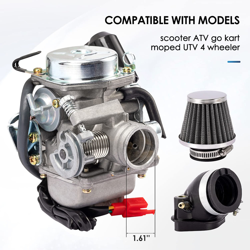 TANG PD24J carburetor 24mm top view highlights precise fuel delivery.