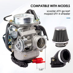 TANG PD24J carburetor 24mm top view highlights precise fuel delivery.