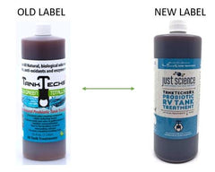 TankTechsRx bottle close-up demonstrating all-natural formula for RV waste management.
