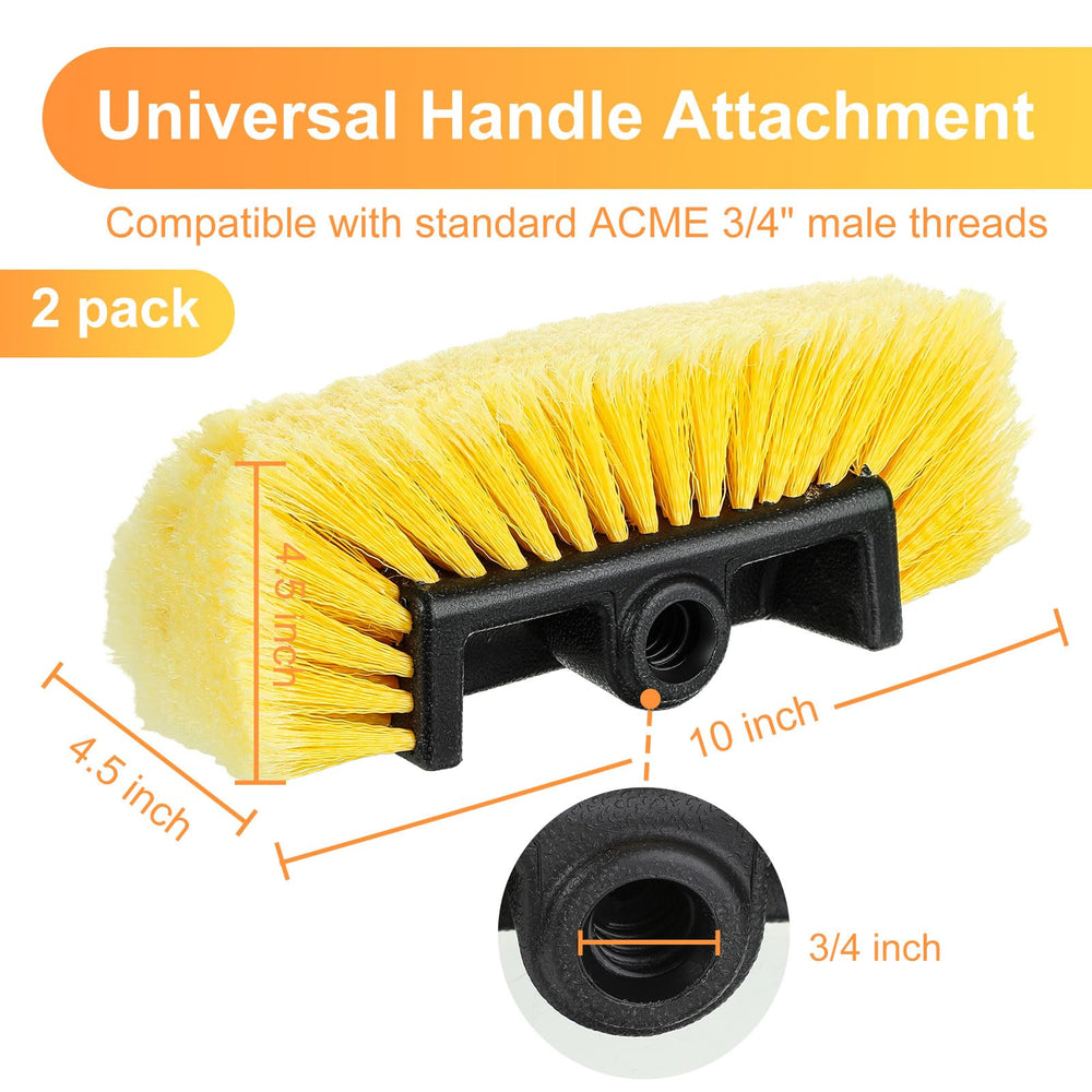 Tanlade two-pack yellow brush heads ready for outdoor vehicle washing tasks.