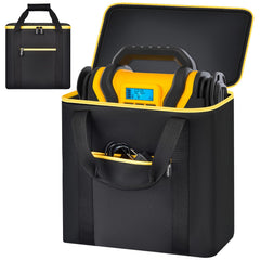 Tanmqin bag fitting the DEWALT DXAEPS14-Type2 jump starter snugly for secure transport.