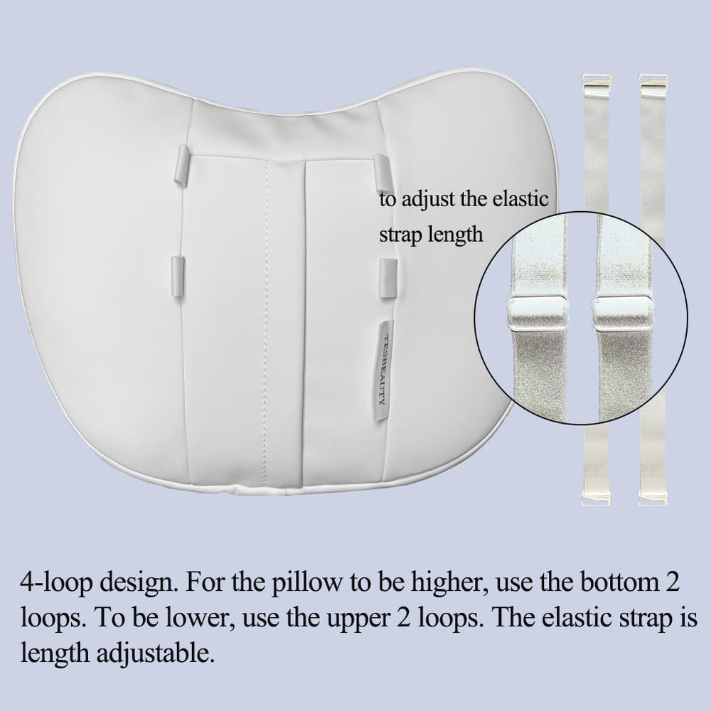 Adjustable four-loop strap enables precise headrest height