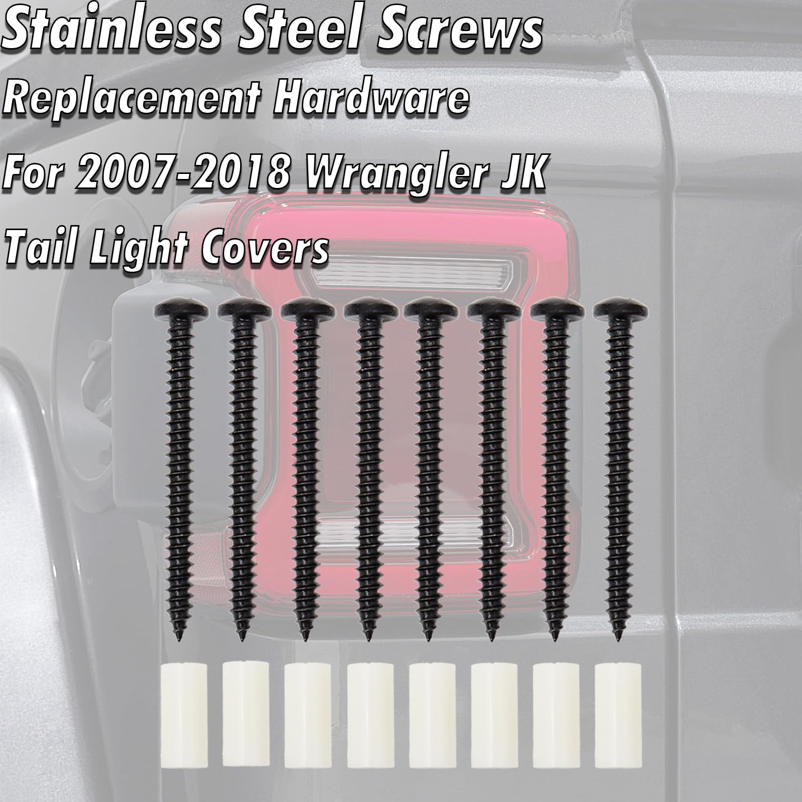 TAOAVBV Wrangler JK tail light cover screws ensure OEM-like fit and secure mounting
