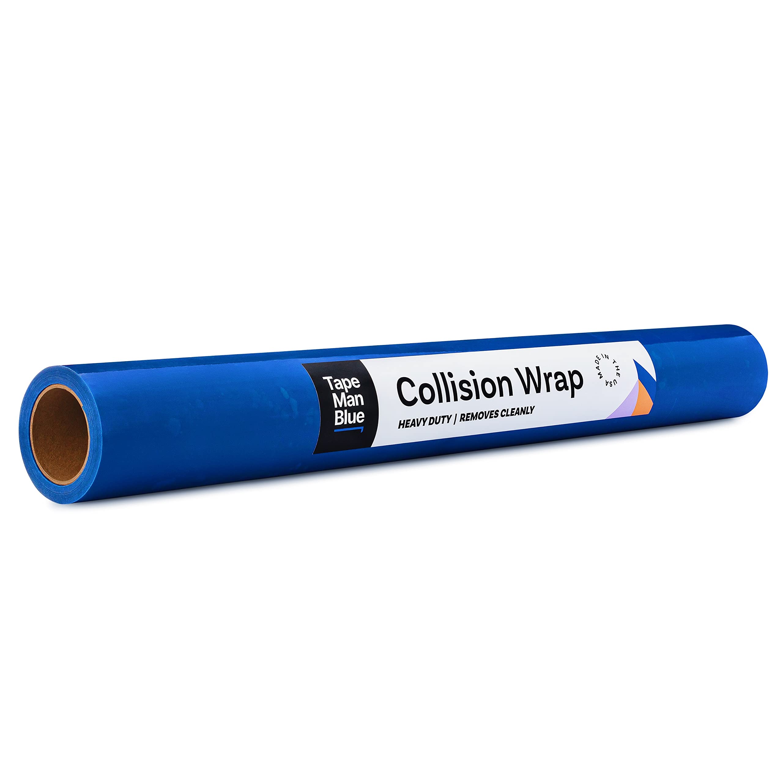 TapeManBlue crash wrap on cracked windshield provides weather protection.