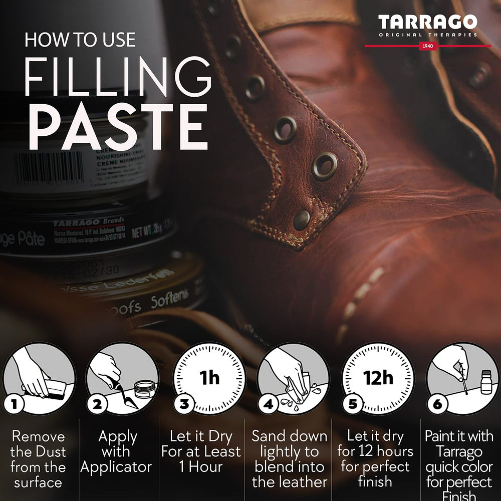 Couch armrest repair using Tarrago filler for small blemishes