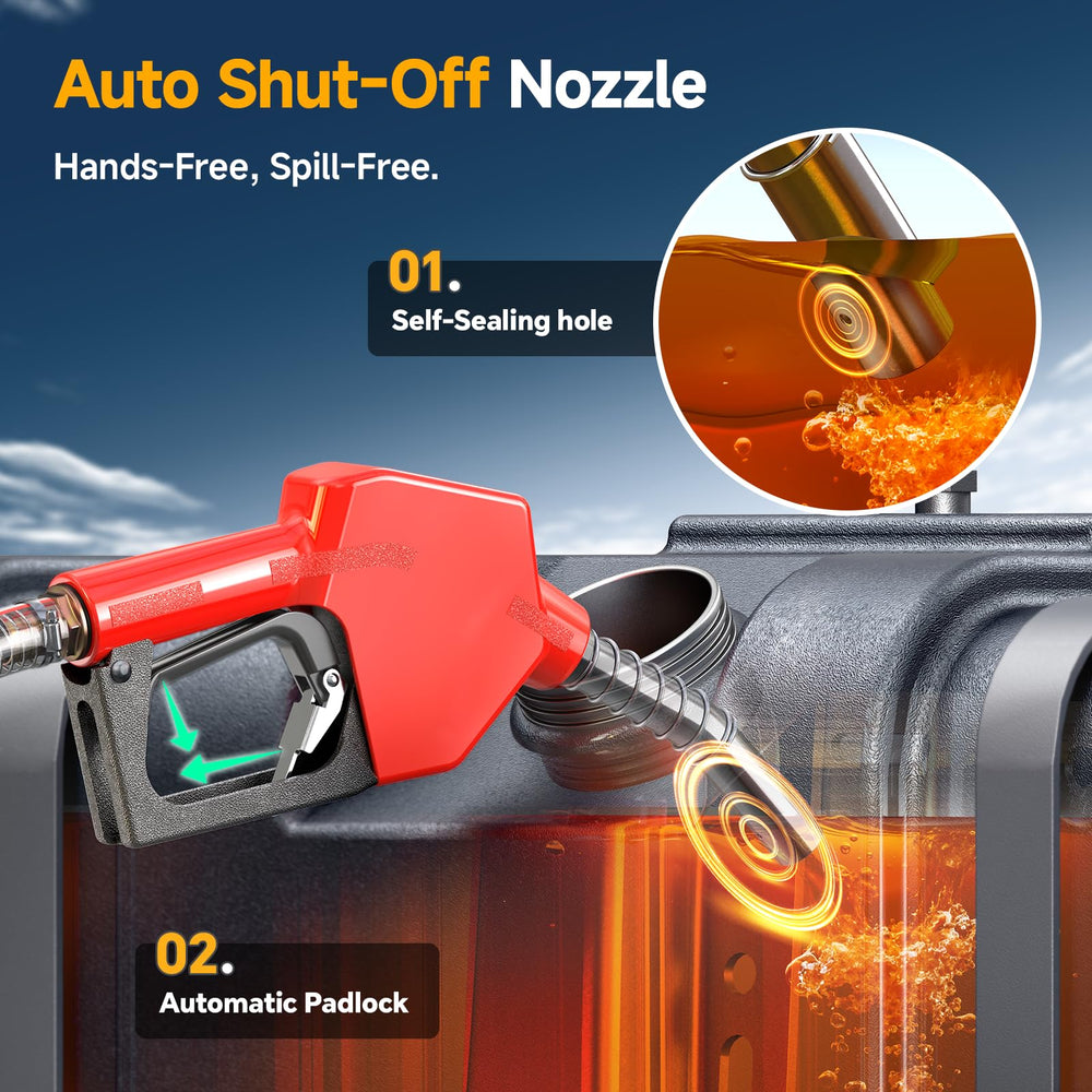 TaskStar auto shut-off nozzle safeguarding fuel transfer.