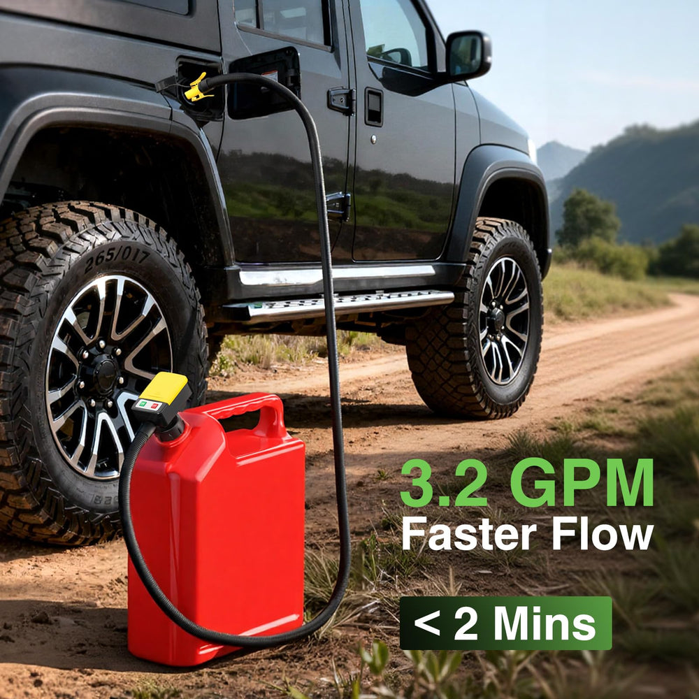 TaskStar battery-powered fuel pump in action offering cordless convenience.