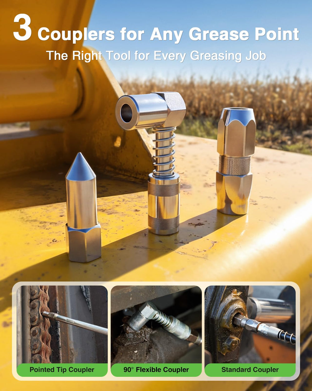 TaskStar LED work light illuminates grease points in dim spaces