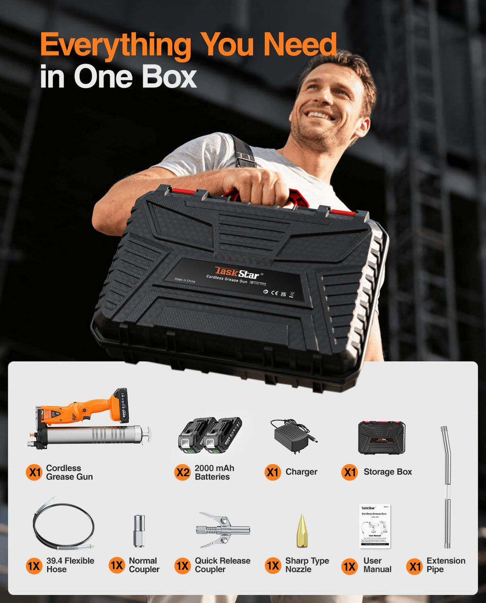 TaskStar ready-to-use kit with case and gloves included