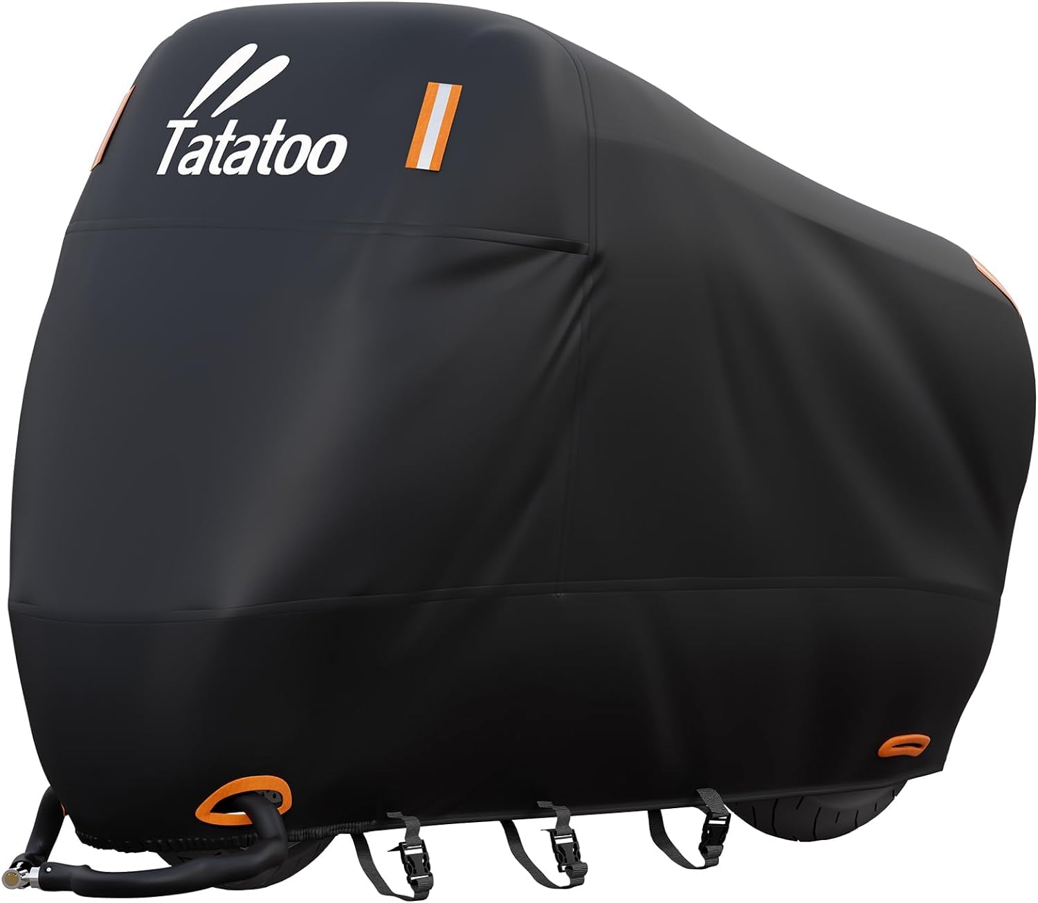 TATATOO motorcycle cover waterproof outdoors protecting a cruiser from rain