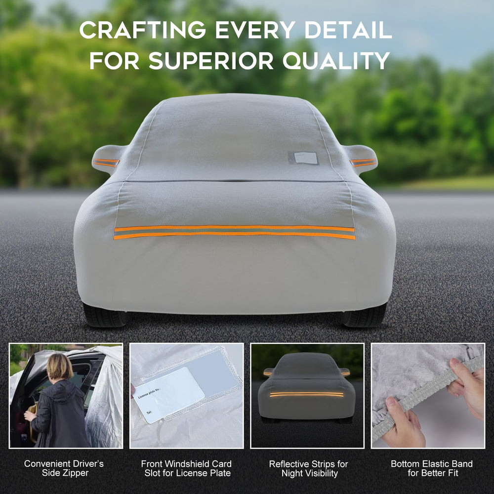 TATATOO car cover cotton lining protects paint during all-weather use