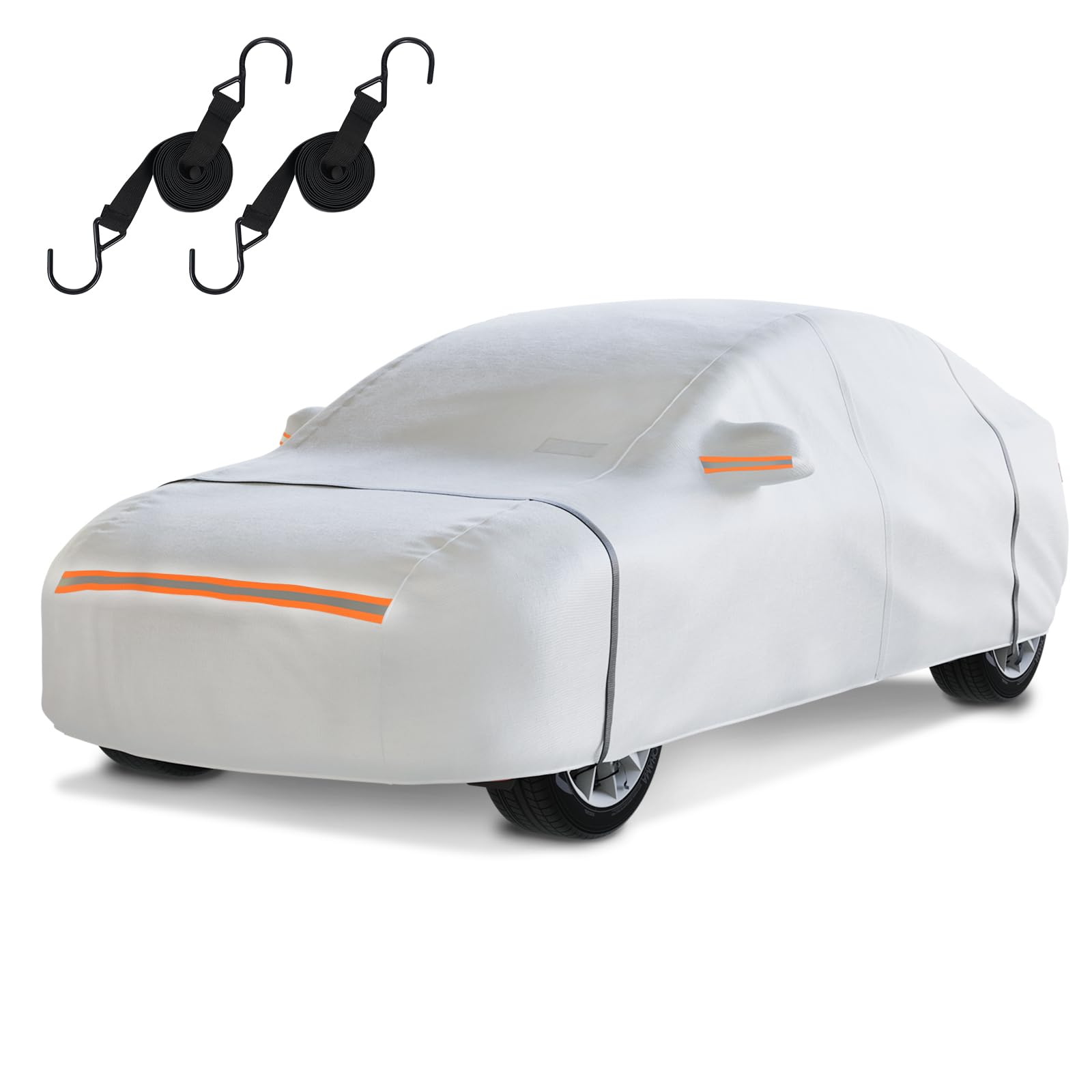TATATOO car cover six-layer waterproof design protecting a sedan from rain and dust