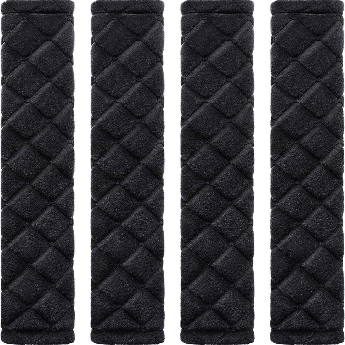 Tatuo 4-pack seat belt pads in black offer soft shoulder comfort during drives.