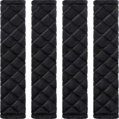 Tatuo 4-pack seat belt pads in black offer soft shoulder comfort during drives.