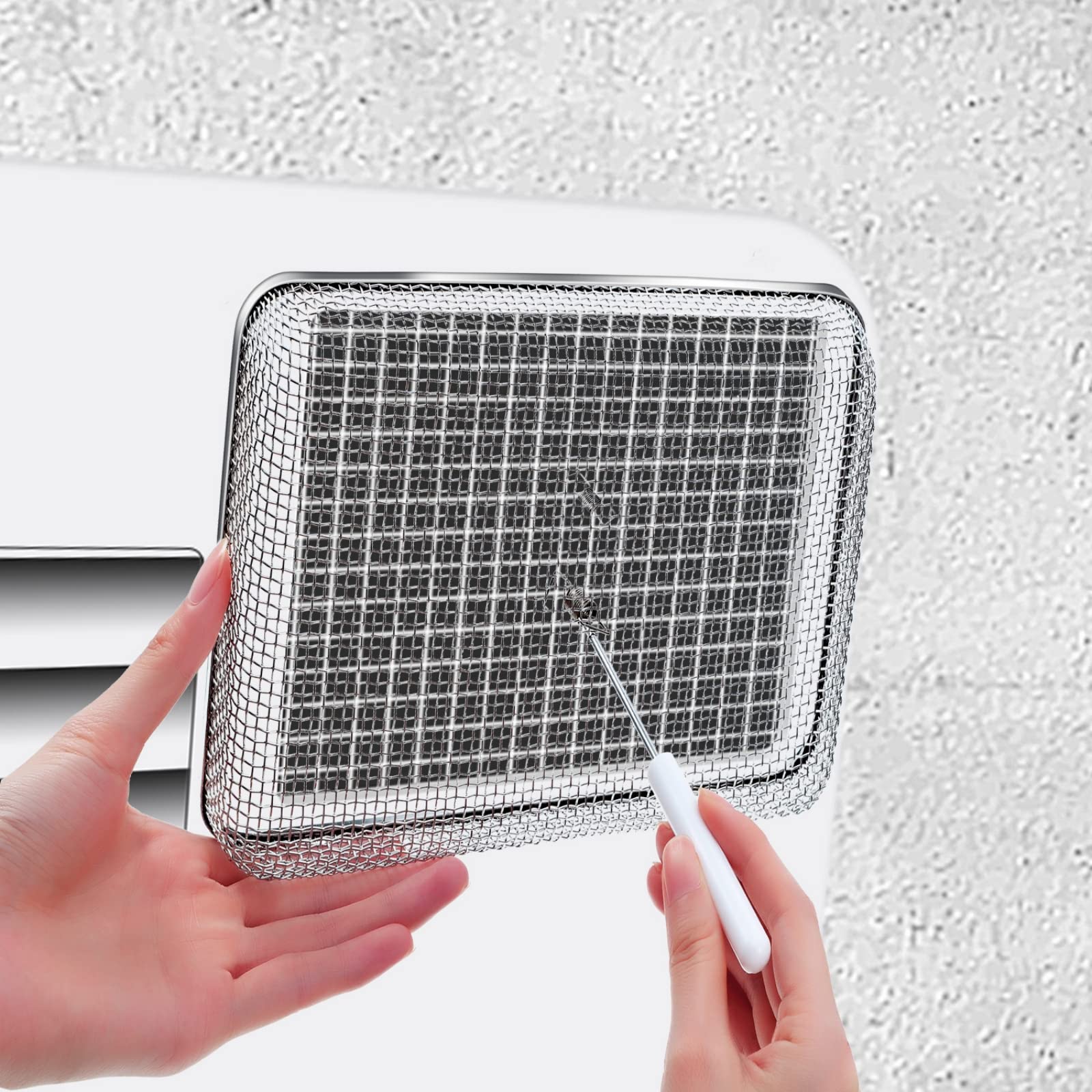 Tatuo water heater vent cover mesh blocks insects while preserving airflow.