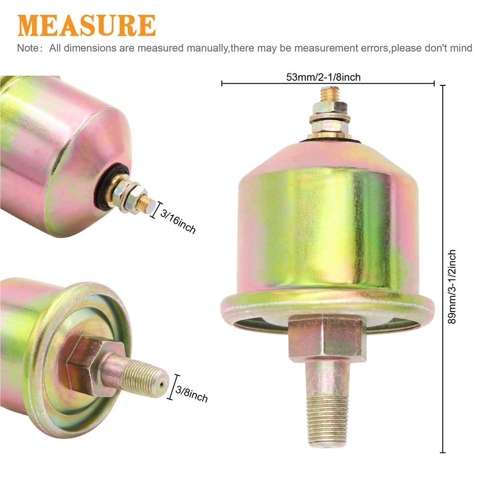 Taukealugs oil pressure sender packaging showing ready-to-install replacement for marine gauges.