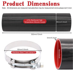 Taukealugs 4-ply silicone hose shows 5mm thickness for durability.