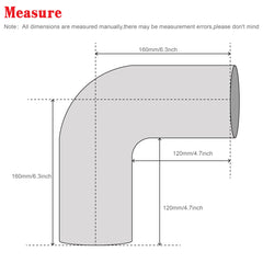 Taukealugs silicone hose with T-Bolt clamps included for secure high-pressure connections.