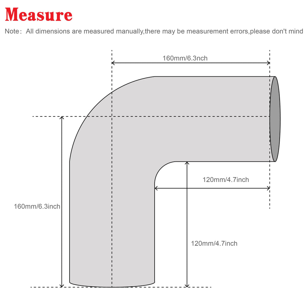 Taukealugs silicone hose, 4-ply design, ideal for intercooler routes.