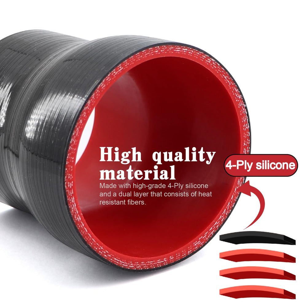 Taukealugs reinforced silicone hose offering burst resistance in boosted outfits