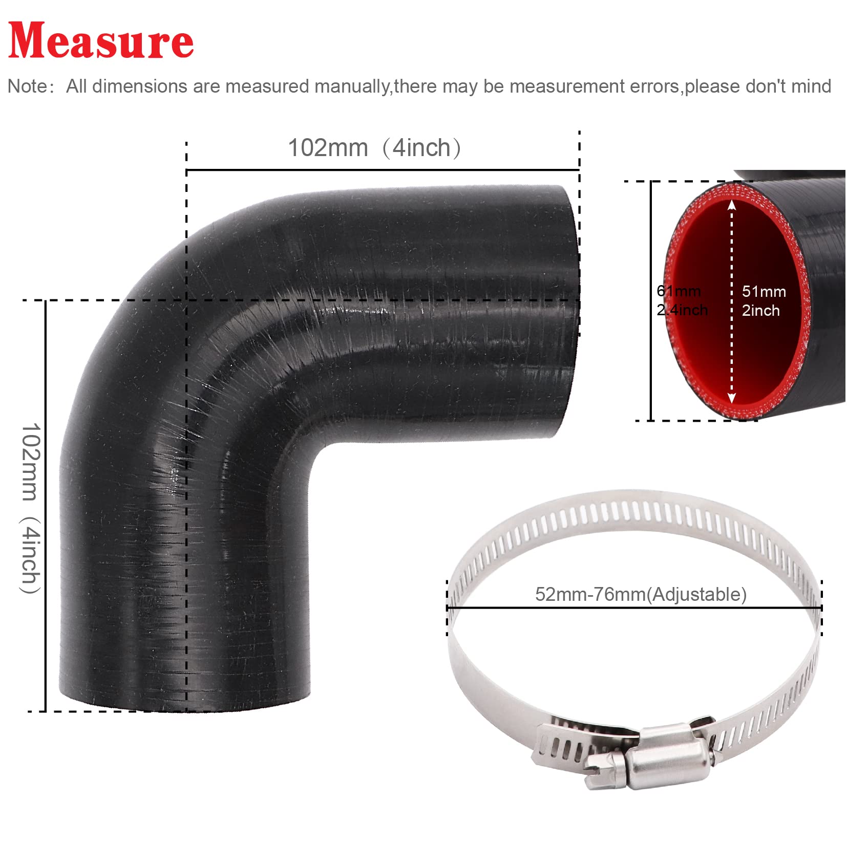 Taukealugs stainless-steel clamps for secure hose installation.